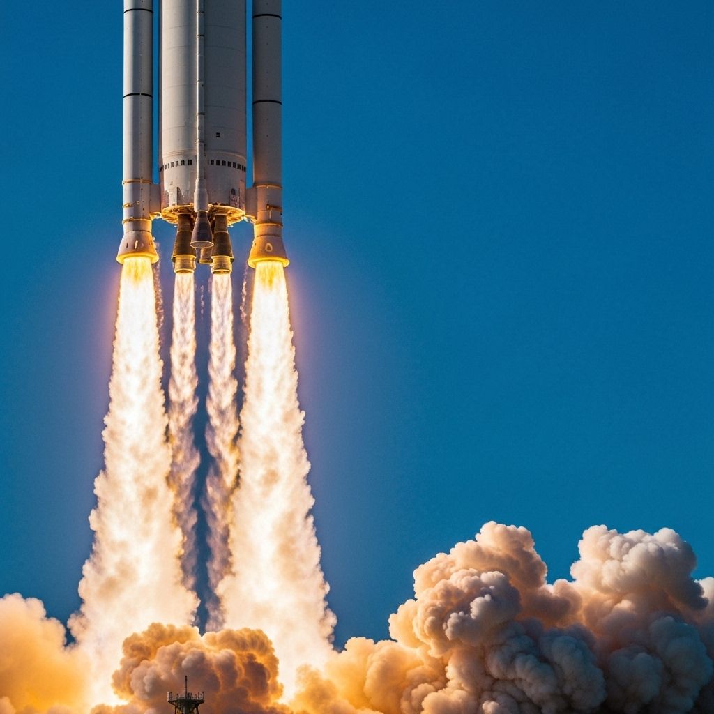 Vulcan Centaur rocket launching with precision and power